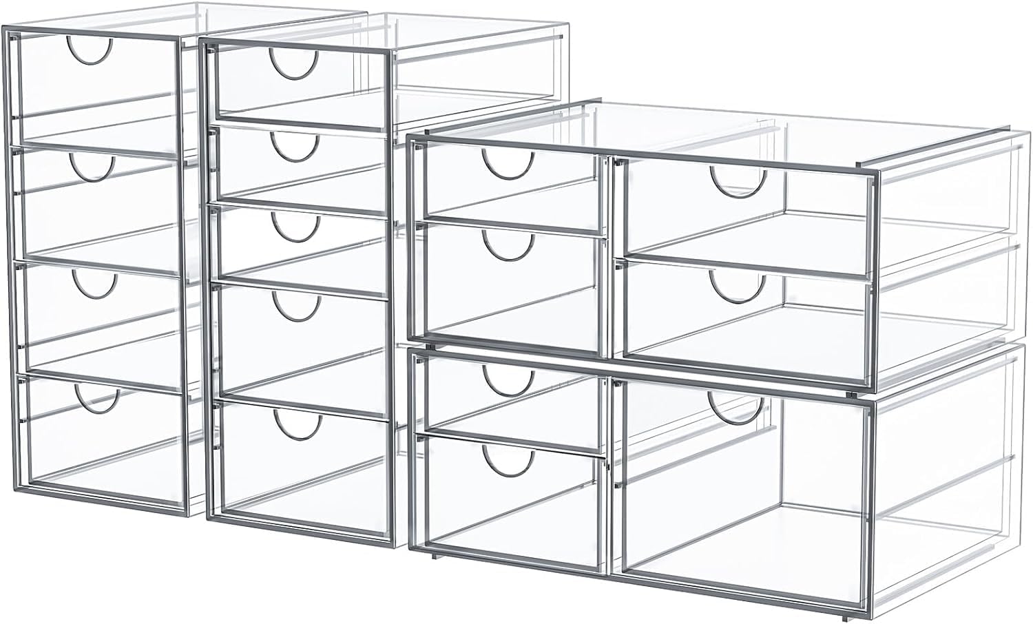 acrylic 16-drawer organizer: Clear Makeup Storage