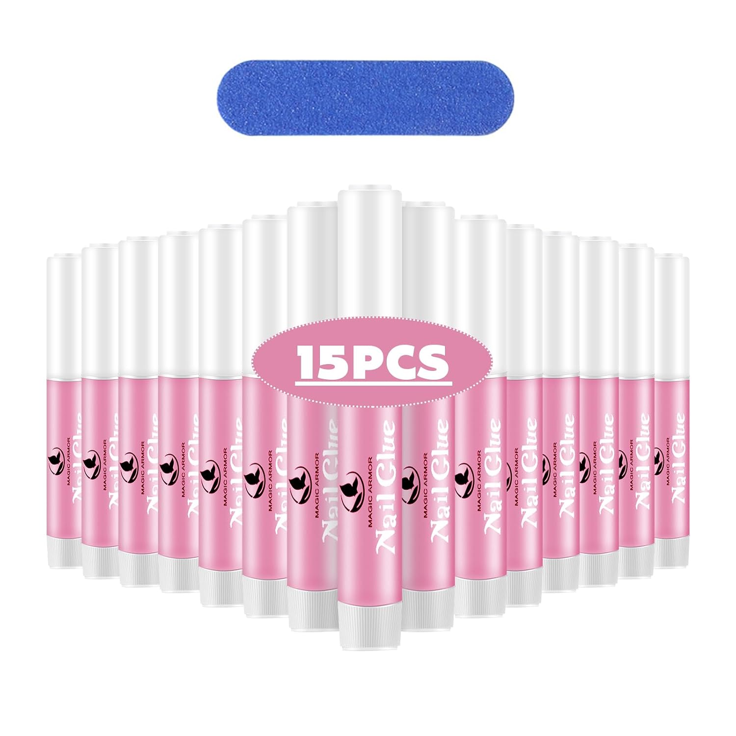 Acrylic Nail Tip Glue — 15-Pack Fast Bonding Tubes