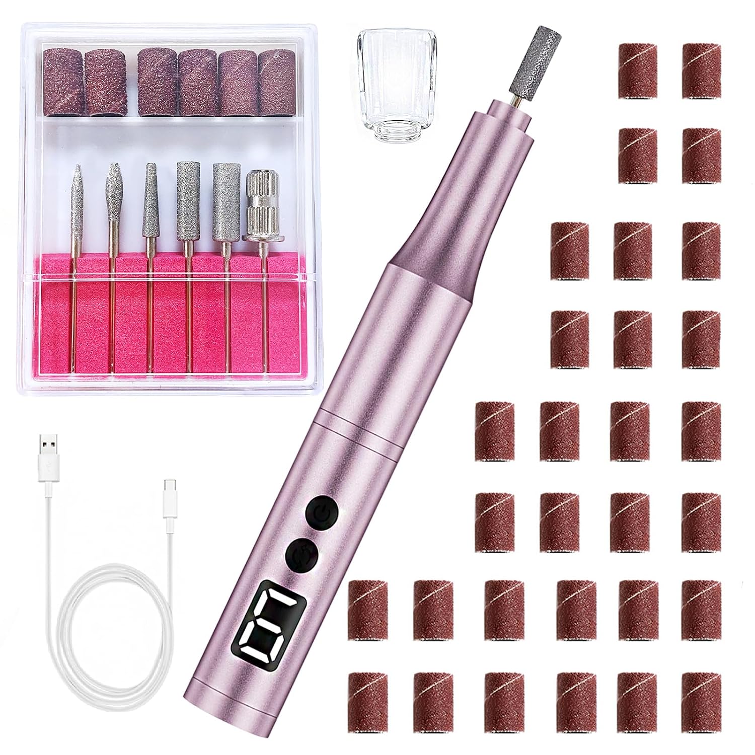 cordless nail drill kit — Compact Rechargeable E-File