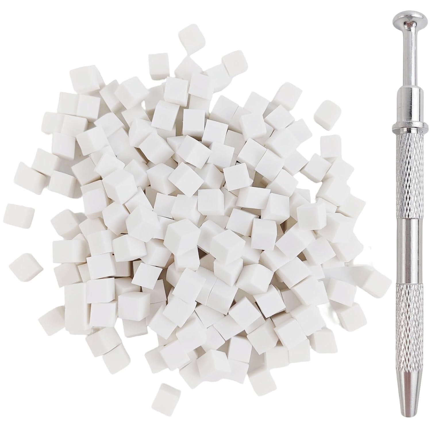 soft nail art sponges set — 300pcs with metal grab pen
