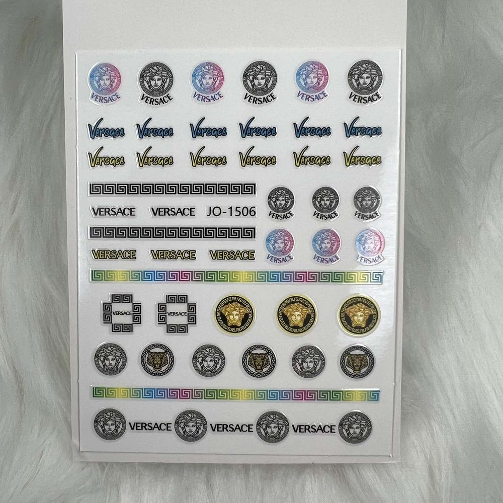 How to Apply Colorful Logo Nail Stickers Like a Pro