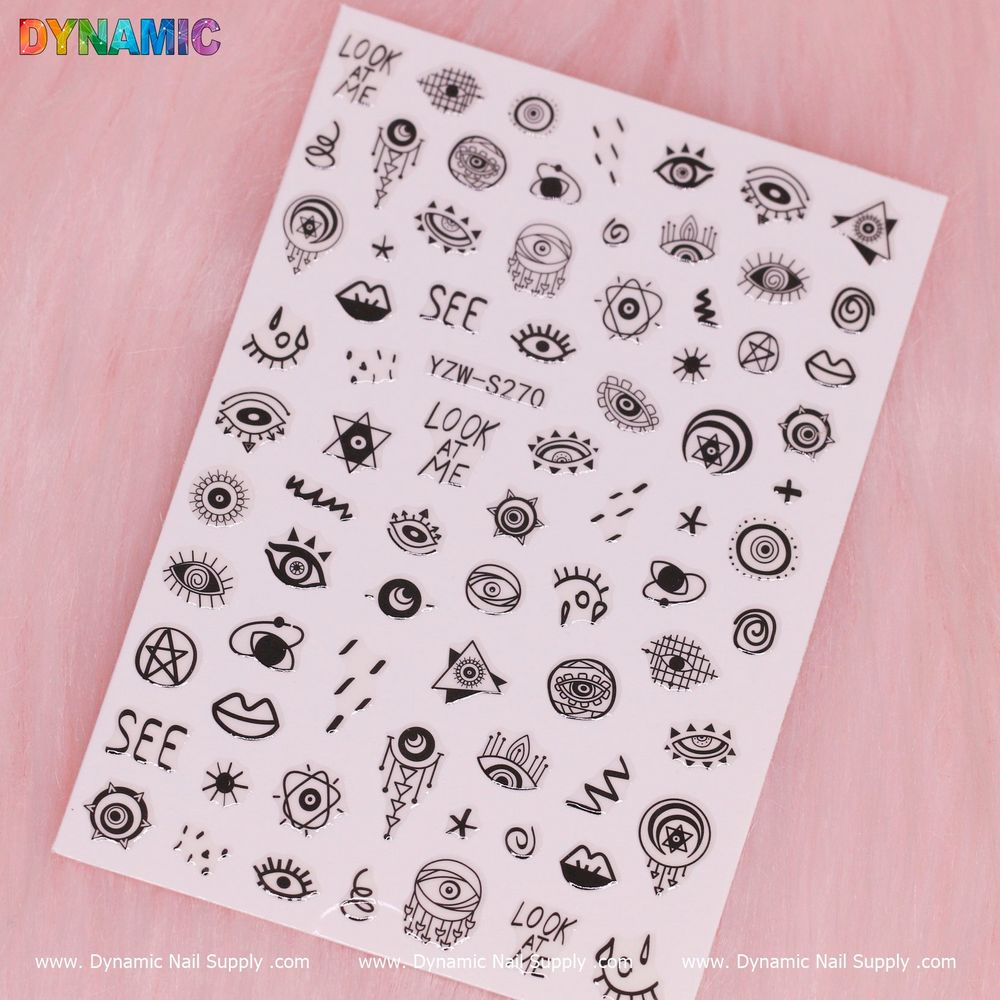 Evil Eye Nail Stickers: Halloween & Fall Nail Looks