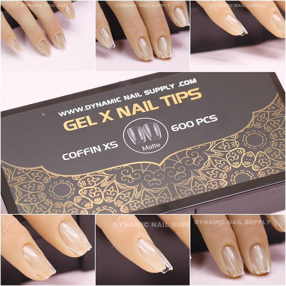 Extra Short Coffin Gel Tips — 600 Clear Soft Gel