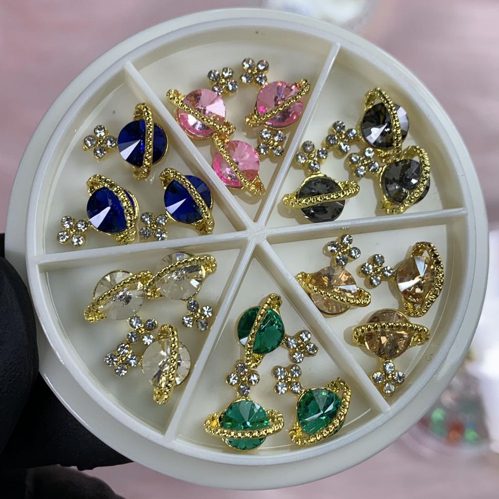 Gold Planet Nail Charms — Rescue Flat, Boring Nails